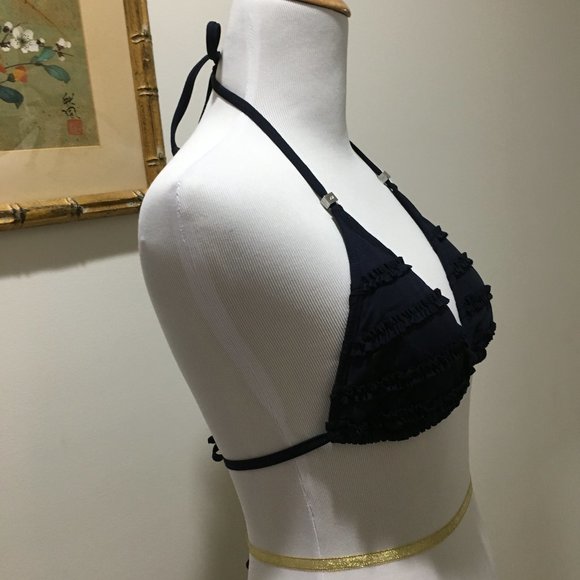 🌞 Tommy Hilfiger Ruffled Triangle Bikini Top - Picture 2 of 8